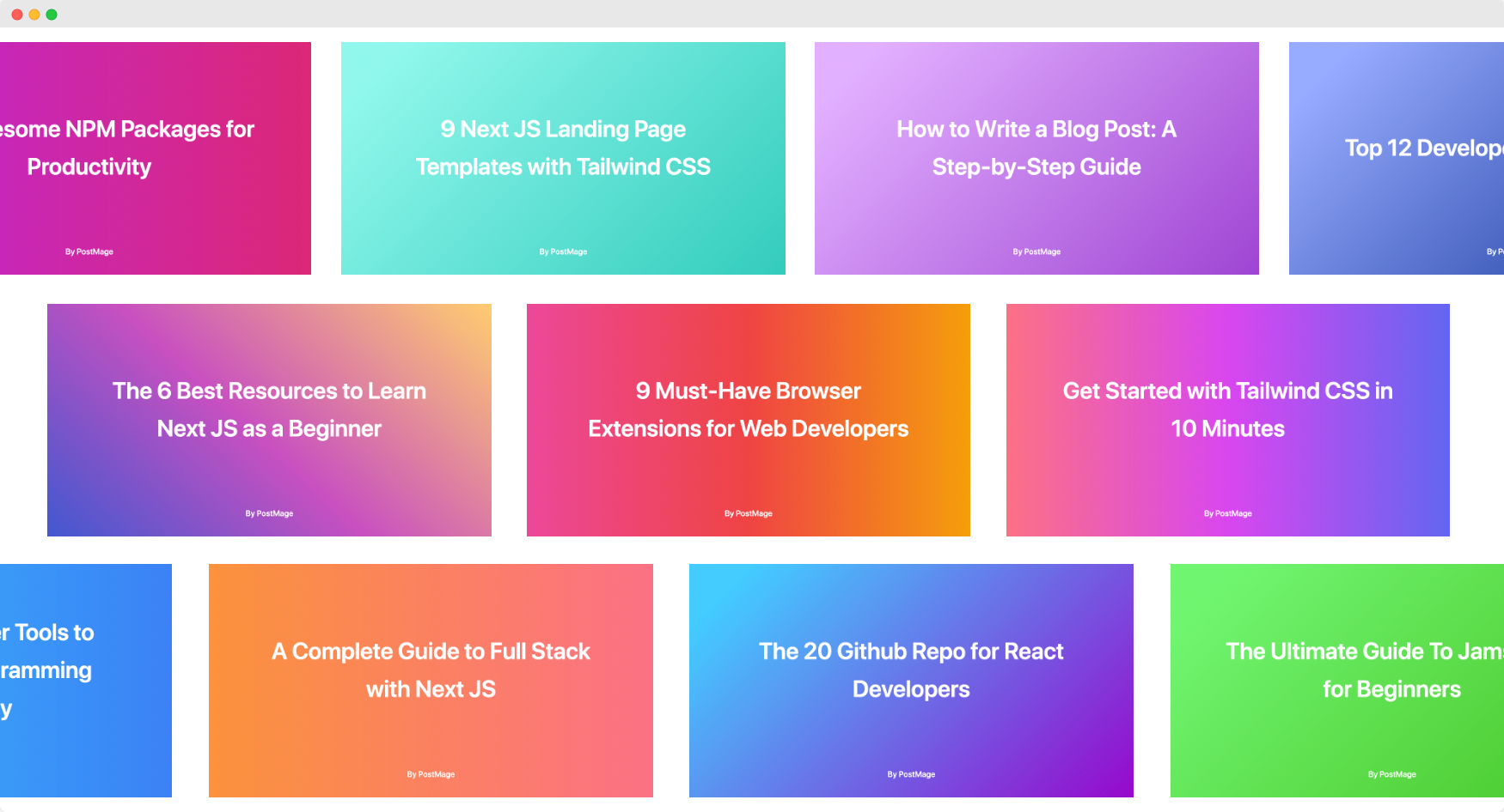 PostMage generated images for social networks